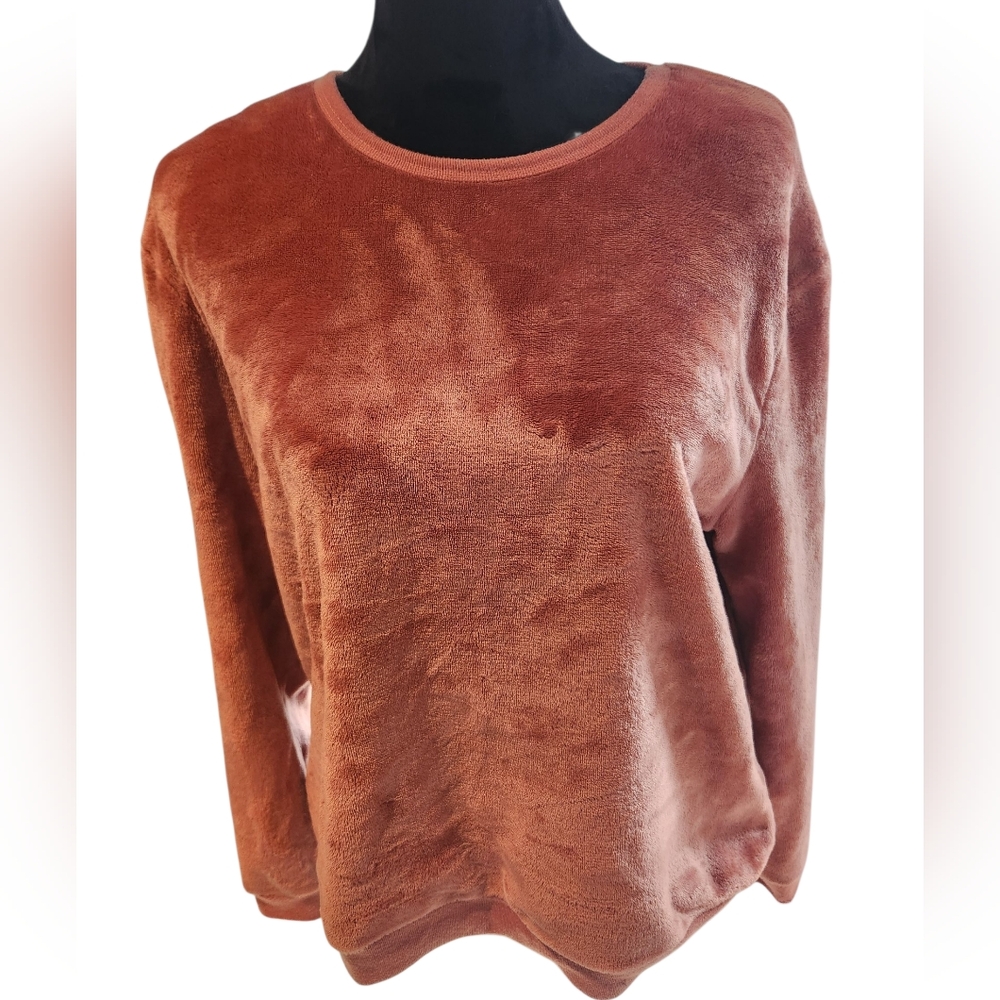 Cozy Gold Rush Velvet Long Sleeve Top SXL